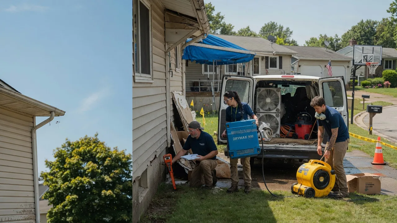 Ceiling Leak Cleanup in Akron, PA near me